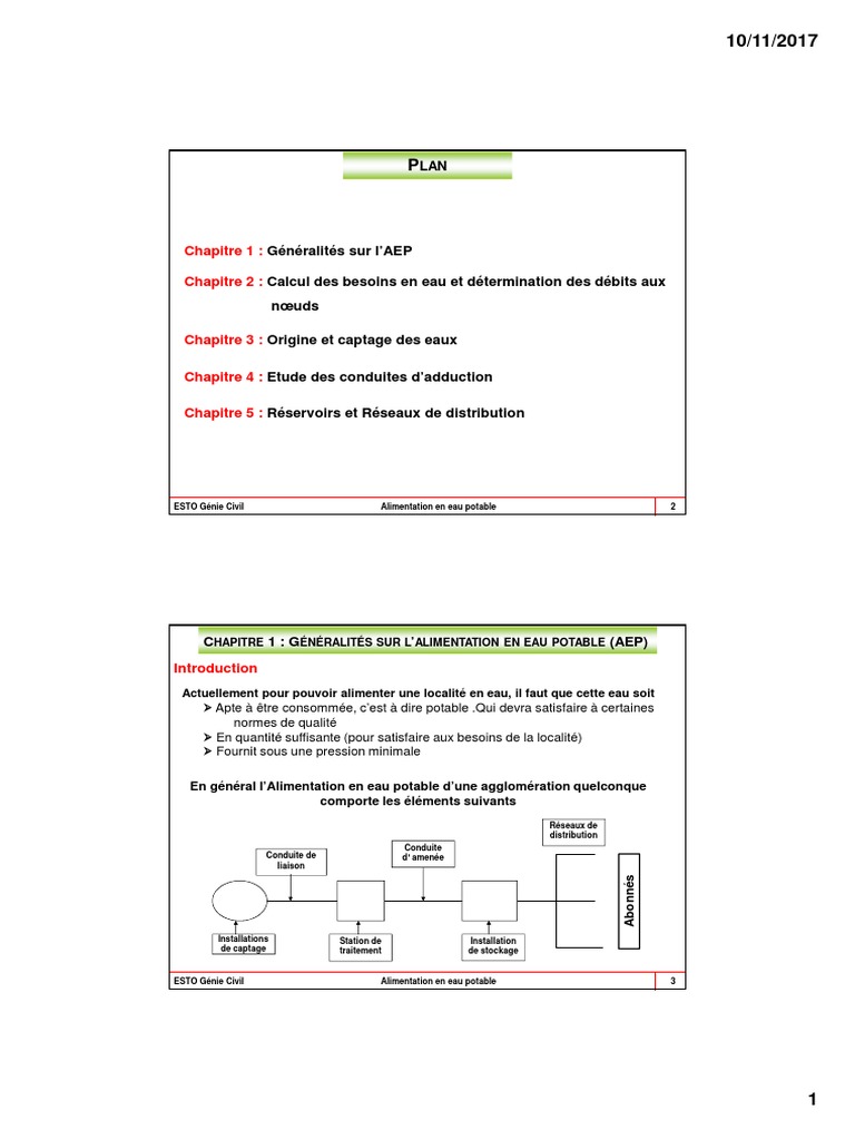 Alimentation en Eau Potable: Guide AEP | PDF | Lac de barrage | Eau