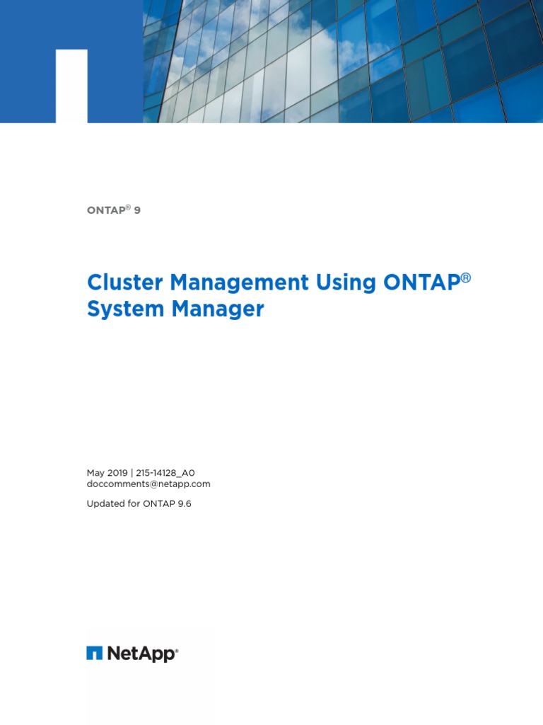 Ontap 9 Cluster Management Using Ontap System Pdf Hard Disk Drive
