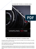 [Samsung NX100] New way to shoot with i-Function as a mirrorless camera