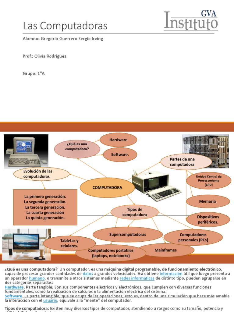 Tipos y Evolución de Computadoras | PDF | Hardware de la computadora ...