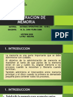 Tema 4 Diapositivas - Administracion de Memoria 2020