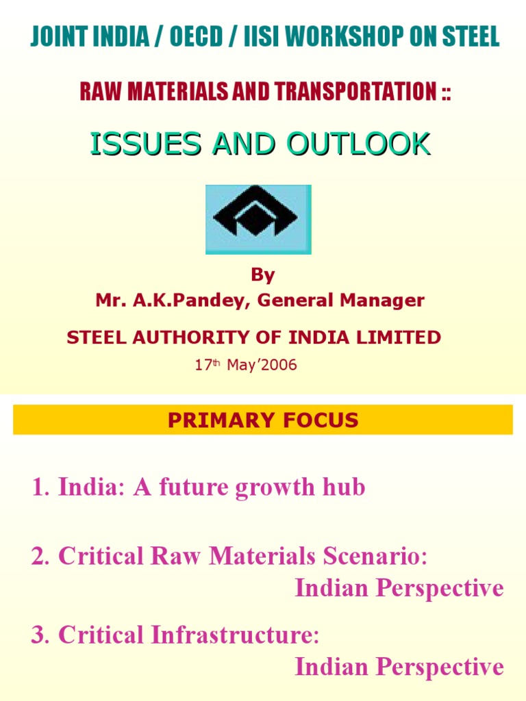 India's Steel Industry: Raw Materials Outlook | PDF | Iron Ore | Coal