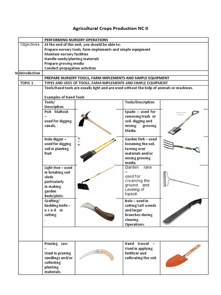 Agricultural Crops Production NC I1 New PDF Grafting Seed