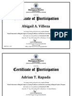 CERTIFICATES Virtual Orientation of Brigada Pagbasa Learning Facilitators and Division Launching of Brigada Pagbasa Program PDF