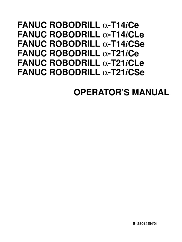 T14iCe Operators Manual | PDF | Switch | Numerical Control