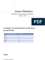 Estimating Mode and Median