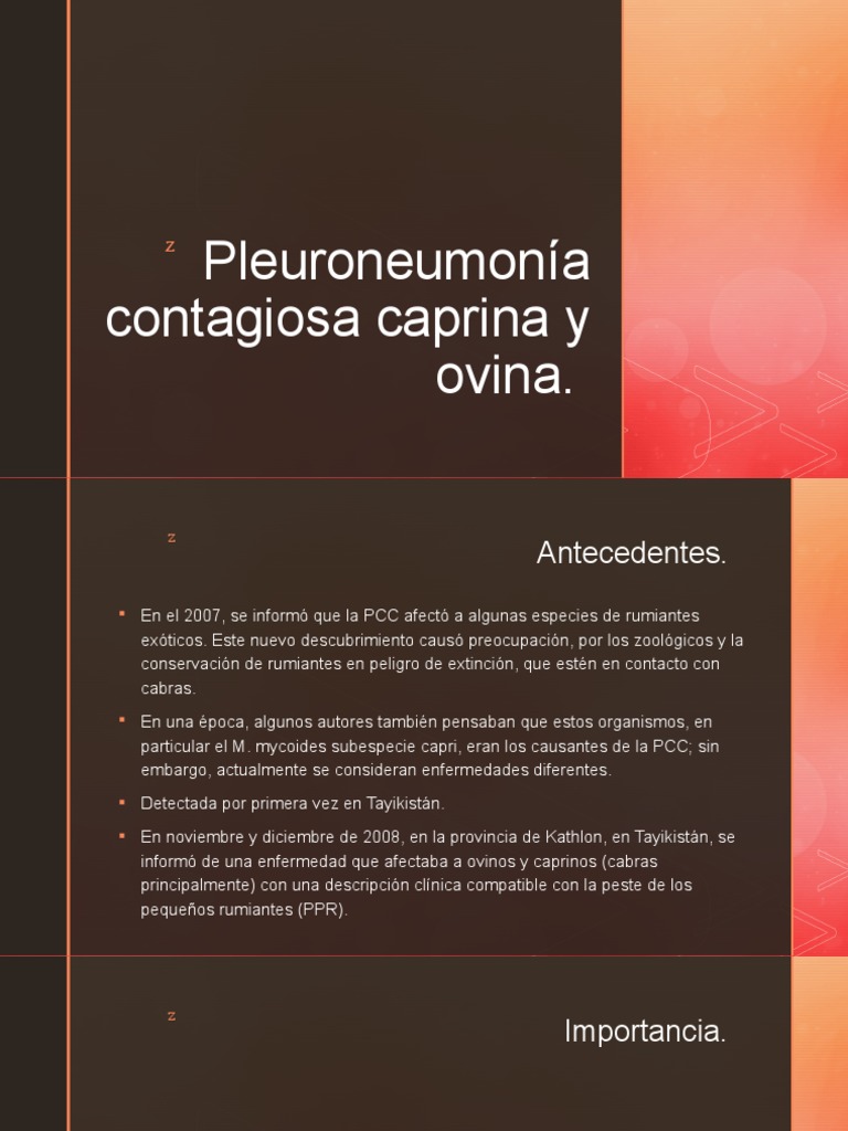 Pleuroneumonía Contagiosa Caprina | PDF | Micoplasma | Enfermedades y ...