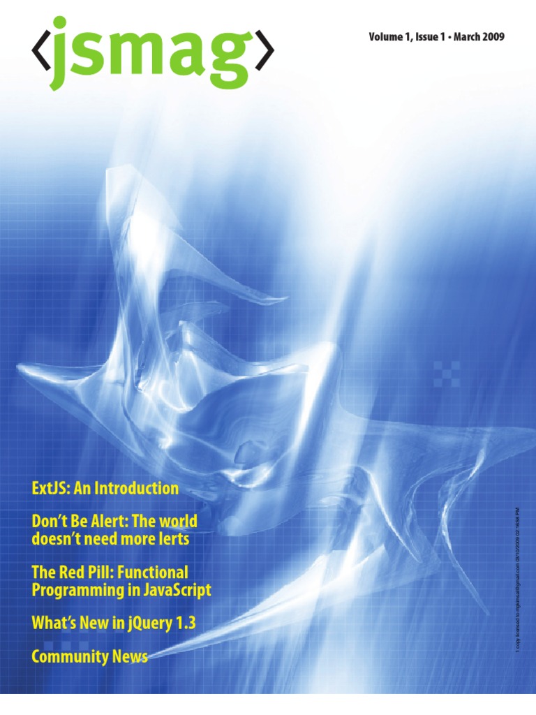 JSMag March 2009: JavaScript Insights | PDF
