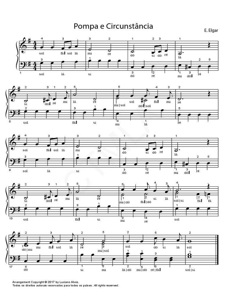 Pompa e Circunstância (E Elgar) (Arr Luciano Alves) | PDF