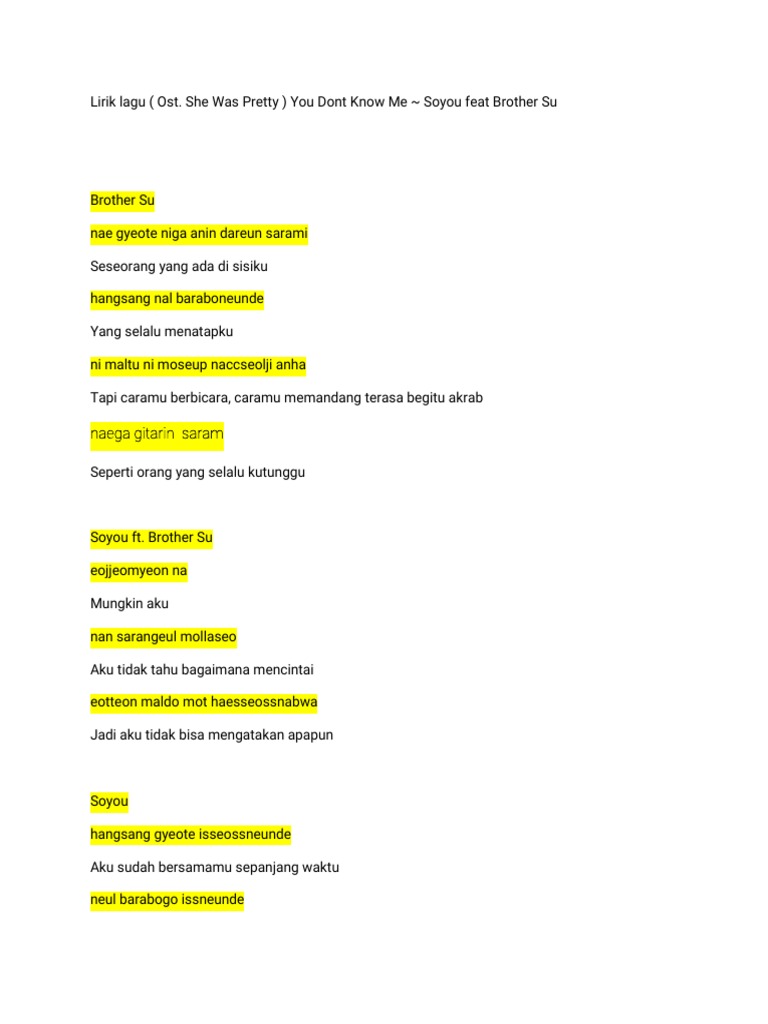 Lirik lagu ost shewaspretty you dont know me soyouth brothersu pdf