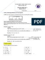 Activity Sheet 2