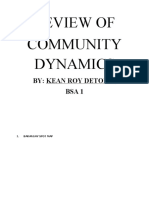 Review of Community Dynamics
