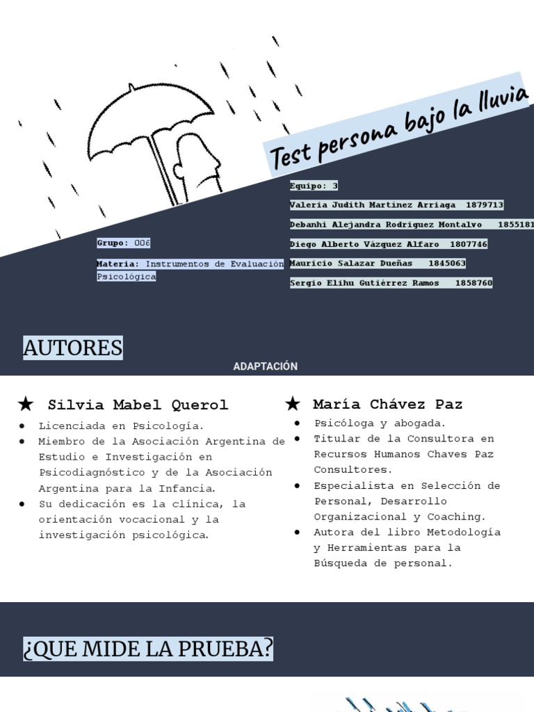 Test de la Persona Bajo la Lluvia | PDF | Sicología | Salud mental