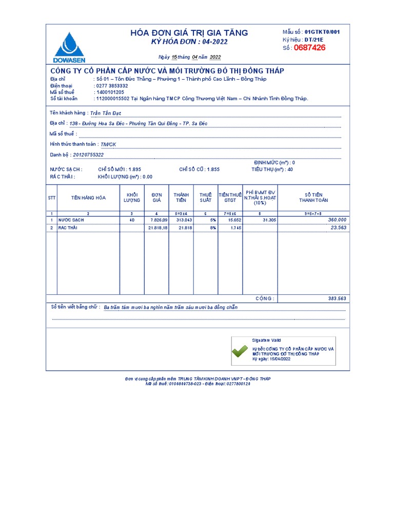 Water Utility Bill Pdf