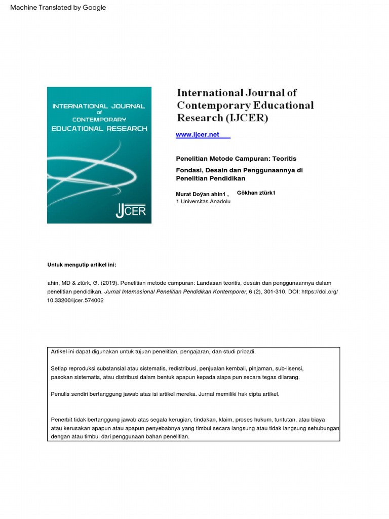 5 - Ind - Jurnal IJER Mix Methode | PDF