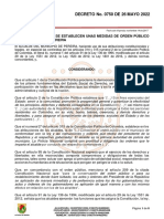 Decreto Orden Publico Pereira - Elecciones Presidenciales Mayo 2022