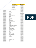 Document Material Listing with 40+ Part Numbers