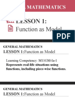 Lesson 1 - Function As Model