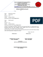 Surat Pernyataan: Badan Eksekutif Mahasiswa Fakultas Hukum Universitas Suryakancana PERIODE 2021-2022