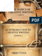 U1 - L1 An Introduction To Creative Writing (CW)