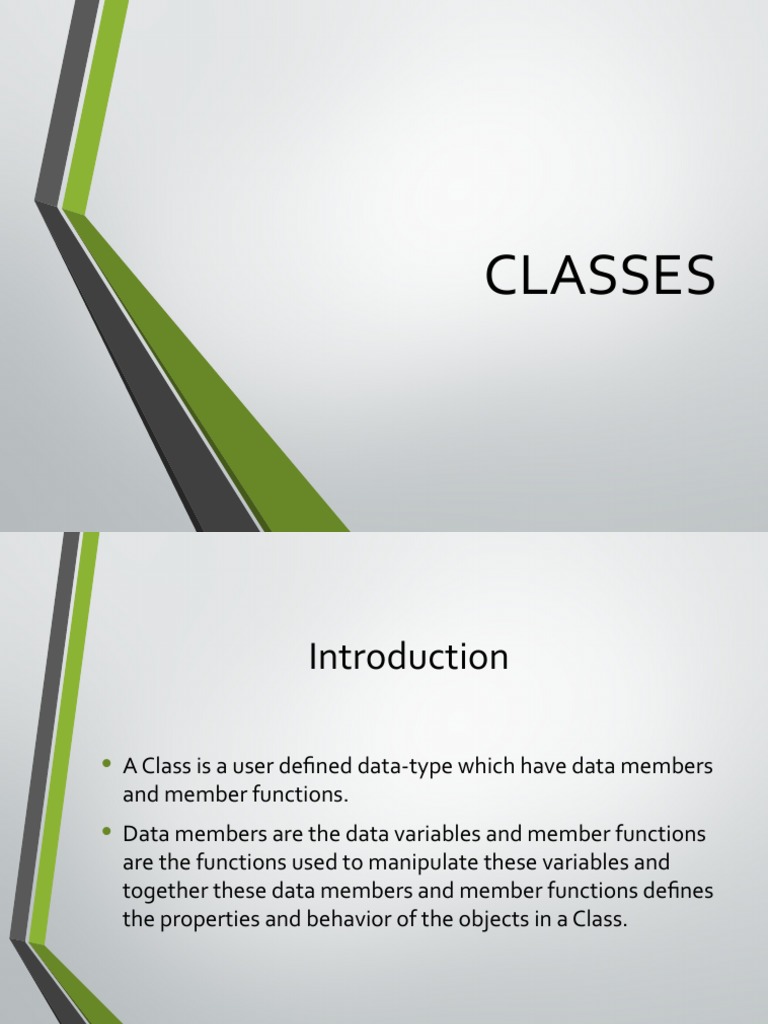 Classes in C++ Full | PDF | Programming | Constructor (Object Oriented ...
