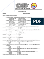 Pre-Test Filipino 3