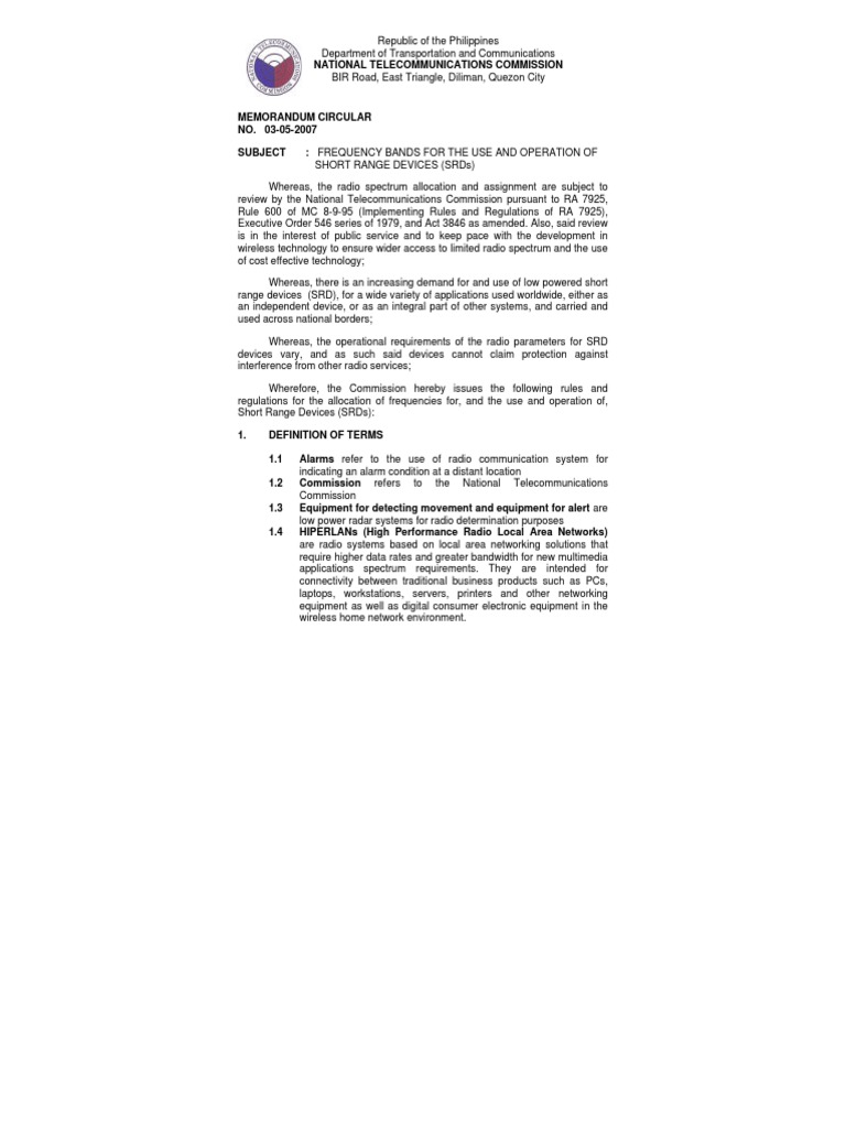 MC 03 05 2007 | PDF | Radio | Wireless