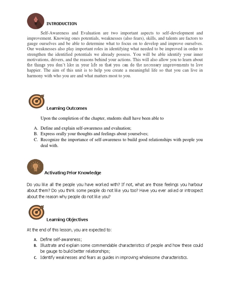 Self-Awareness for Personal Growth | PDF | Self Awareness | Consciousness