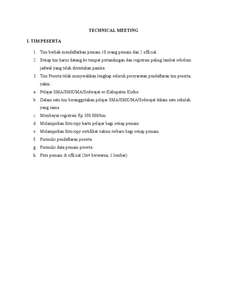 Technical Meeting Esc | PDF