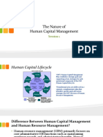 The Nature of Human Capital Management: Session 1