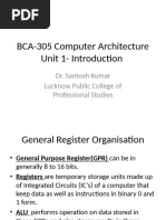 BCA-305 Computer Architecture Unit 1-Introduction: Dr. Santosh Kumar Lucknow Public College of Professional Studies