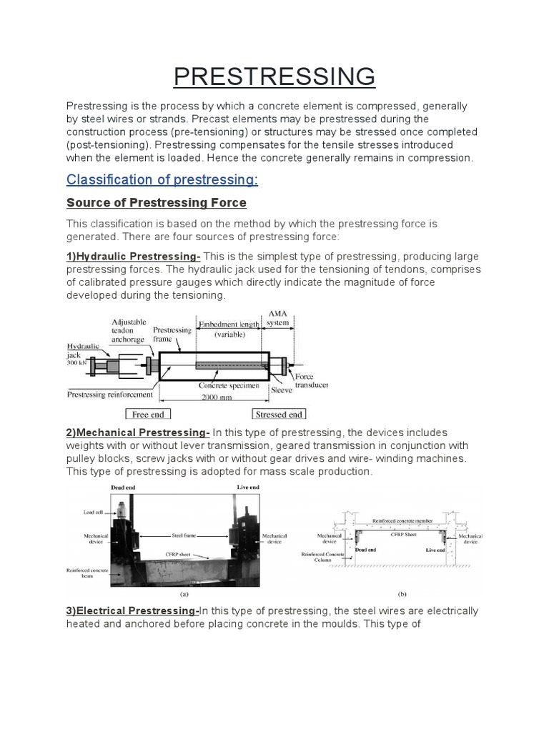 Understanding Prestressing Techniques | PDF | Prestressed Concrete ...