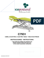 Instrucciones - Instructions: Camilla Eléctrica / Electric Table / Table Électrique