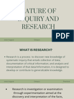 Nature of Inquiry and Research