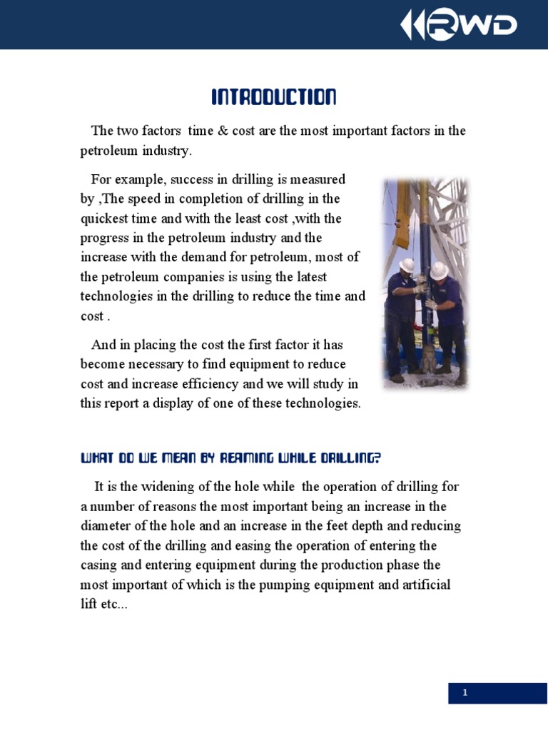 Reaming While Drilling PDF Drilling Casing (Borehole)