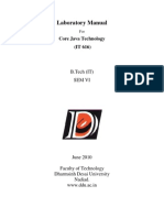 Laboratory Manual: Core Java Technology (IT 616)