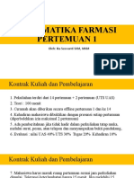 Kontrak Kuliah Matematika Farmasi