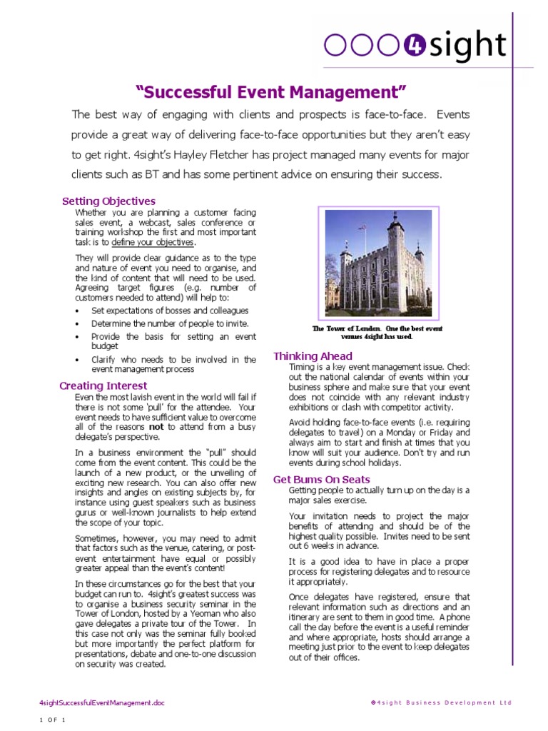 Event Management | PDF | Business