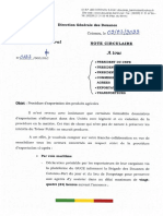 Circulaire N°0123 Du 02 03 2022 Procedure Dexportation Des Produits Agricoles