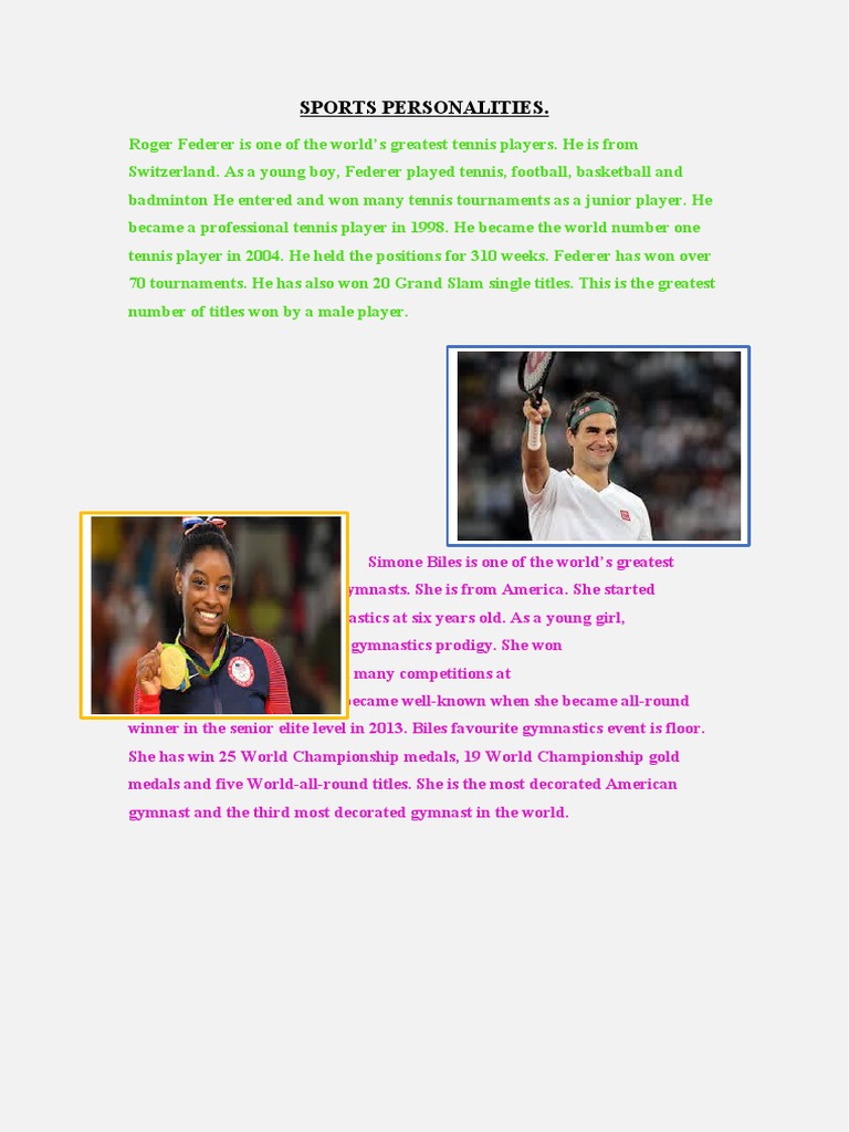 Sports Personalities | PDF | Sports & Recreation | Lifestyle