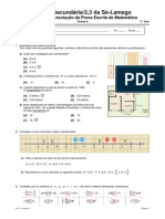 Escola Secundária/2,3 Da Sé-Lamego: Proposta de Resolução Da Prova Escrita de Matemática