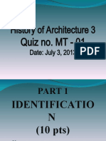 History of Architecture 3 Quiz