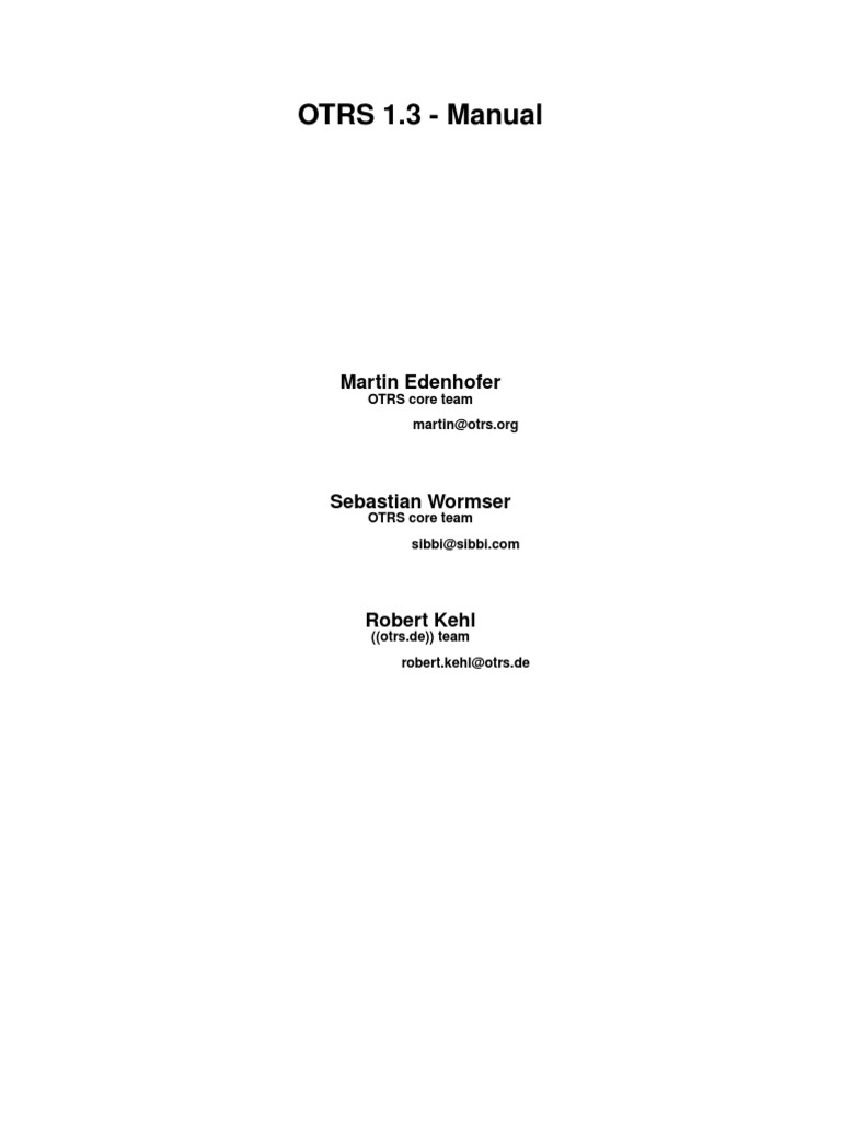 Otrs | PDF | Apache Http Server | Email