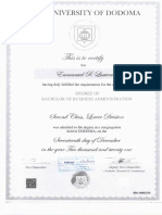 Bachelor Certificate