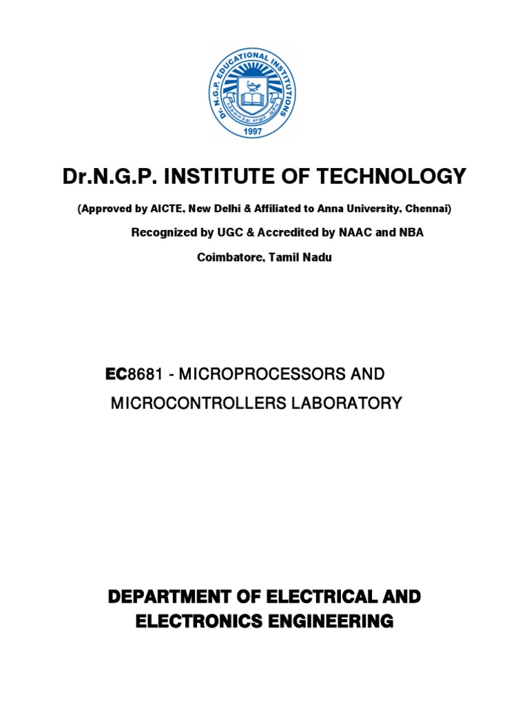 MPMC Lab Manual Reference PDF Assembly Language Binary Coded