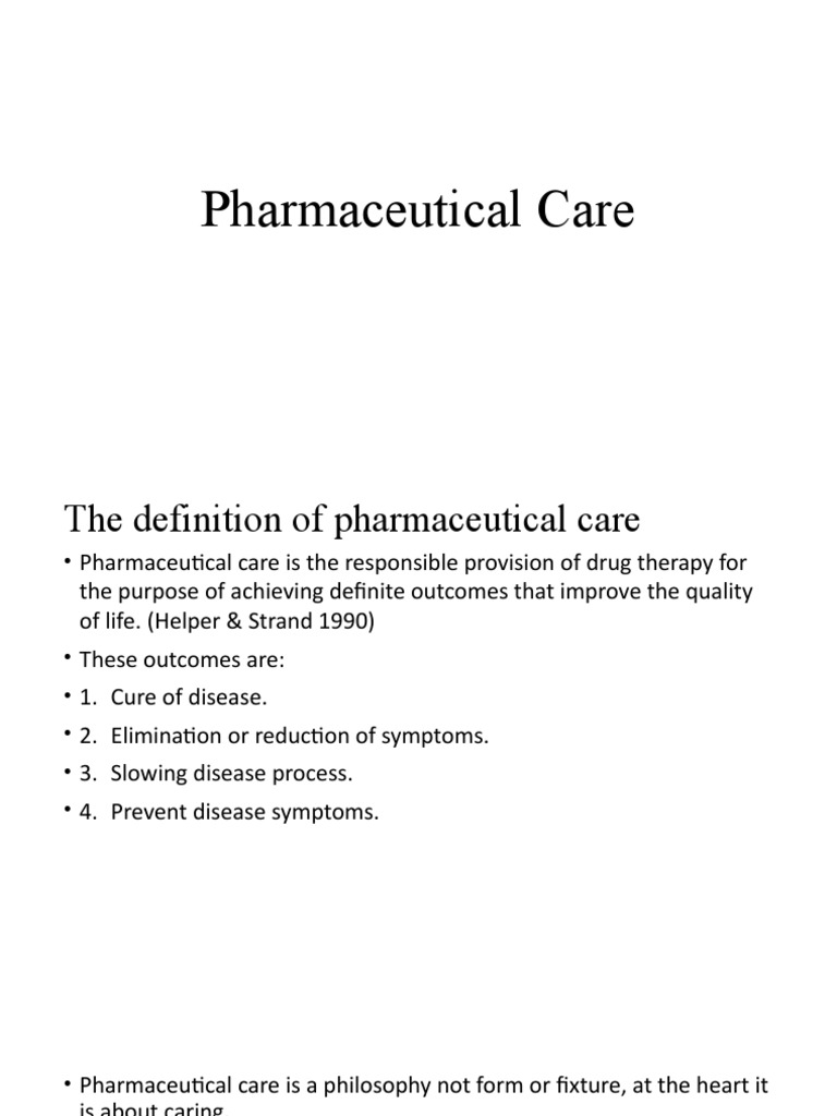Pharmaceutical Care | PDF | Pharmacy | Chemistry