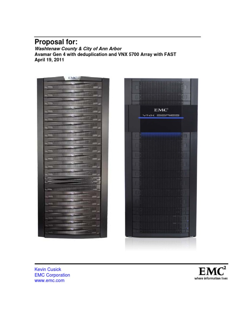 Collaborative Technology Services Avamar and VNX 5700 Proposal 4-19-11 ...