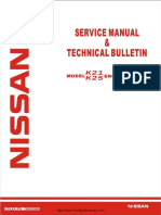 Nissan K21 K25 Forklift Trucks Engine Service Manual PDF