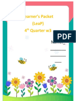 Learner'S Packet (Leap) 4 Quarter W3: Name