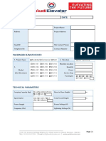 Enquiry Form Passenger Elevator